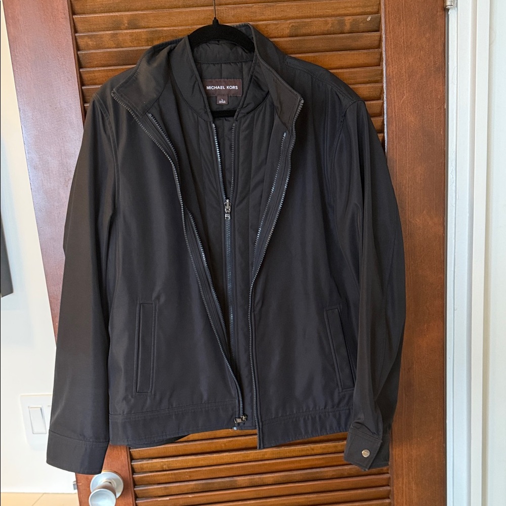 Michael Kors Men's Black Double Layered Jacket
